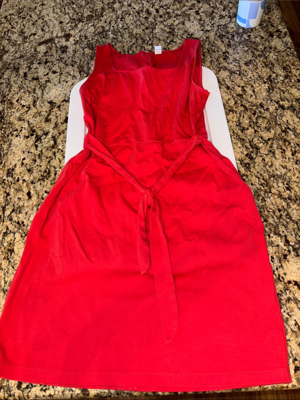 Old Navy Red Sleeveless Tie-Waist Dress